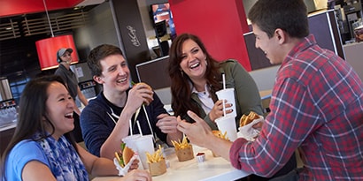 customers enjoying themselves in a restaurant